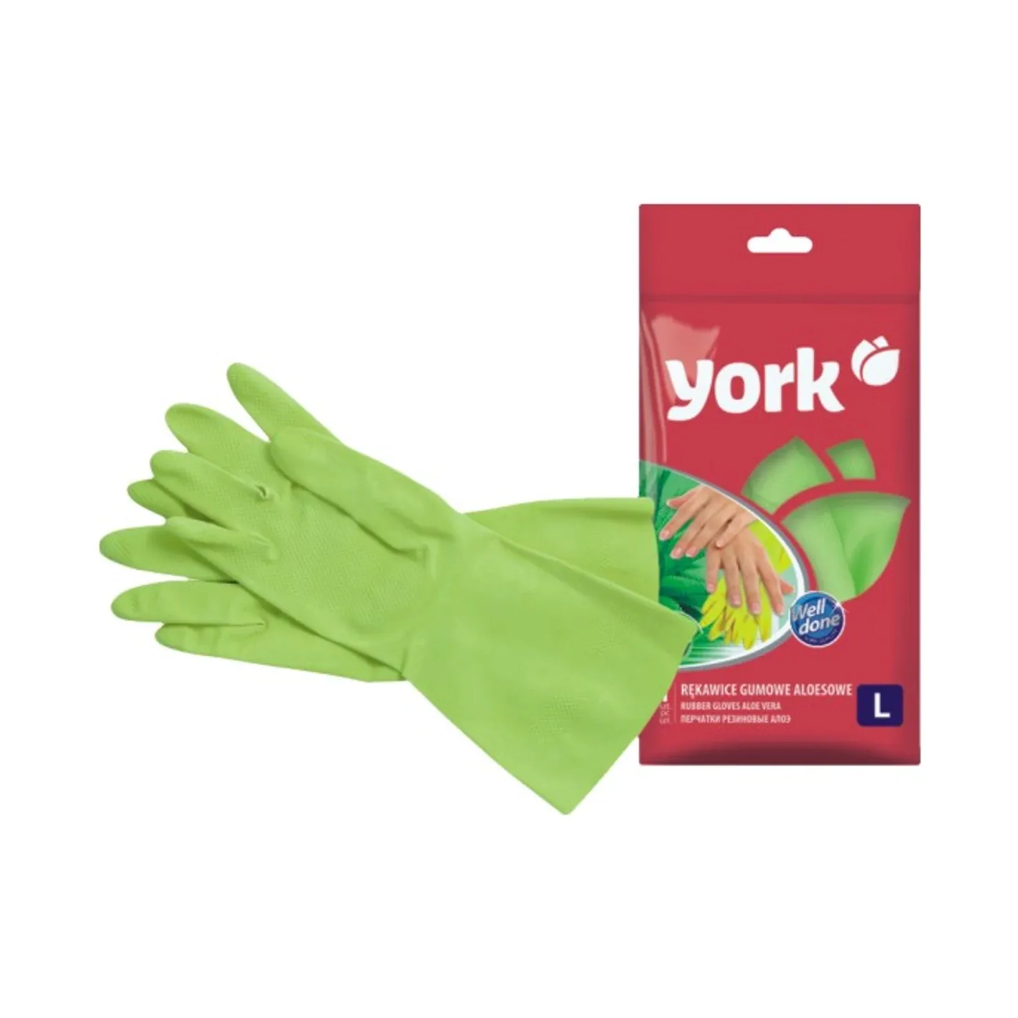 Aloe vera rubber gloves — L